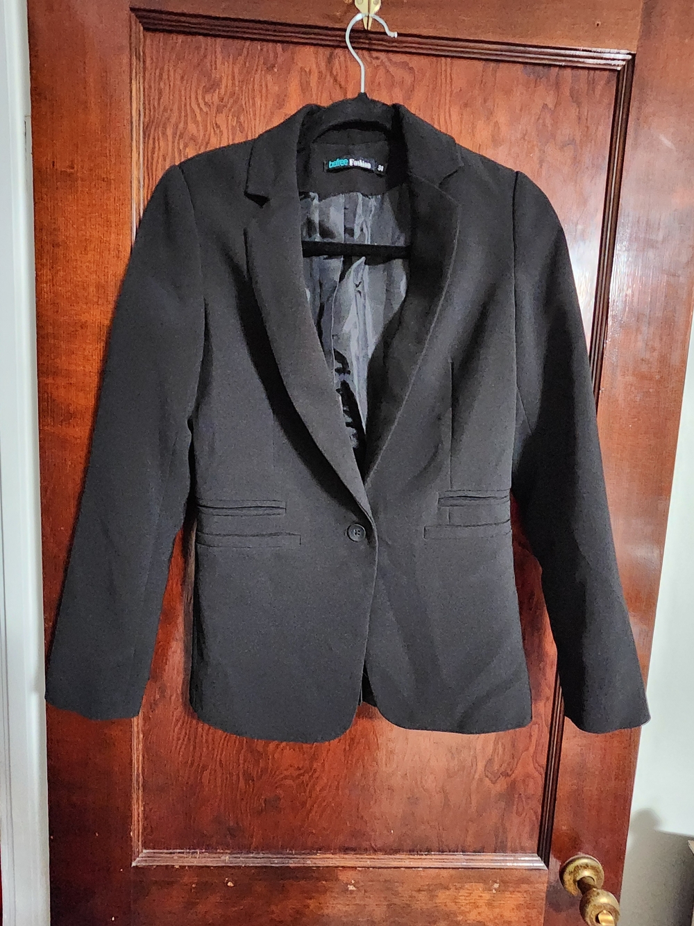 Be Free Fashion Black Classic Tailored Single Button Blazer Size 34 NWOT